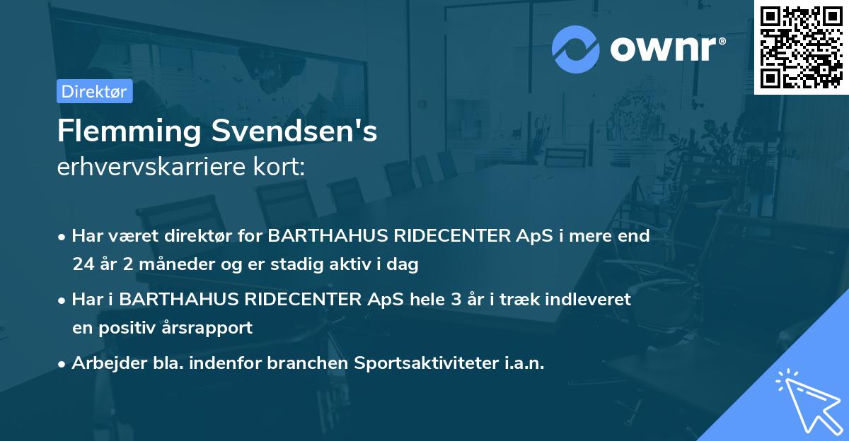 Flemming Svendsen's erhvervskarriere kort