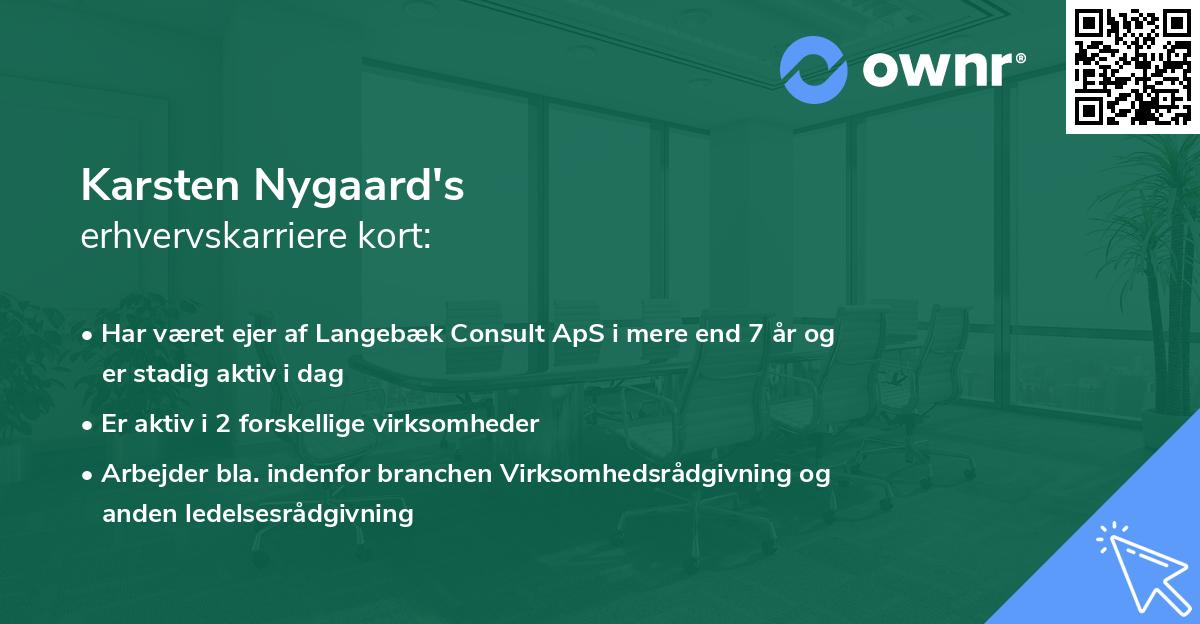 Karsten Nygaard's erhvervskarriere kort