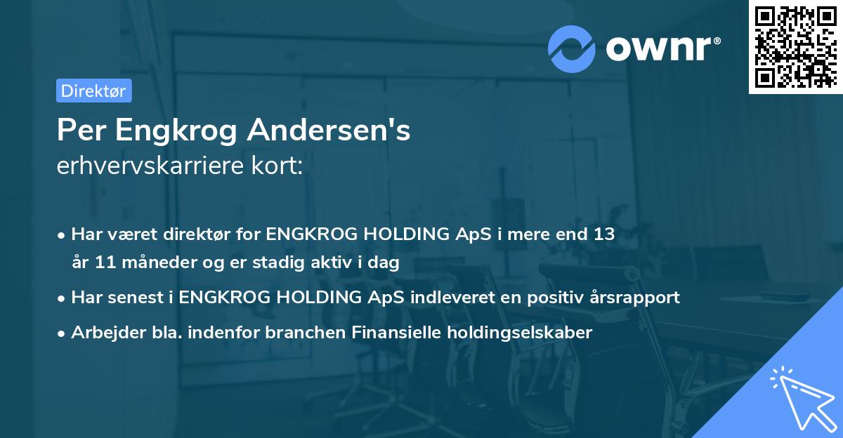 Per Engkrog Andersen's erhvervskarriere kort