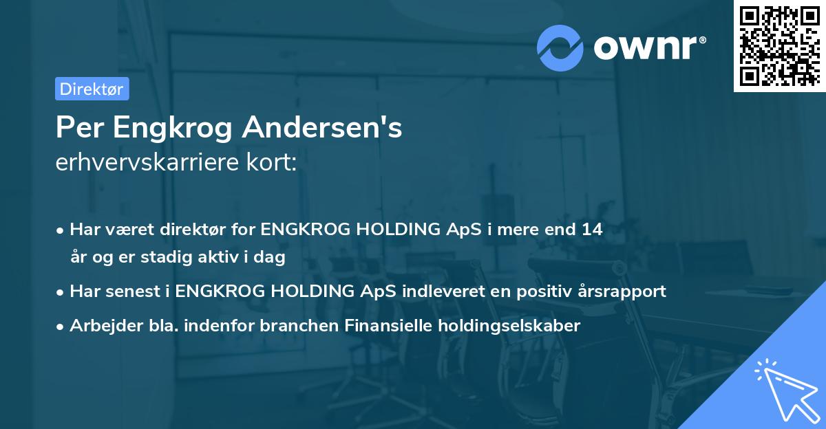 Per Engkrog Andersen's erhvervskarriere kort