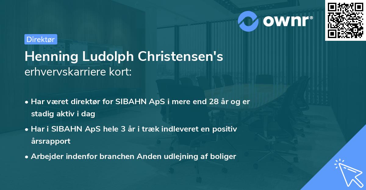 Henning Ludolph Christensen's erhvervskarriere kort