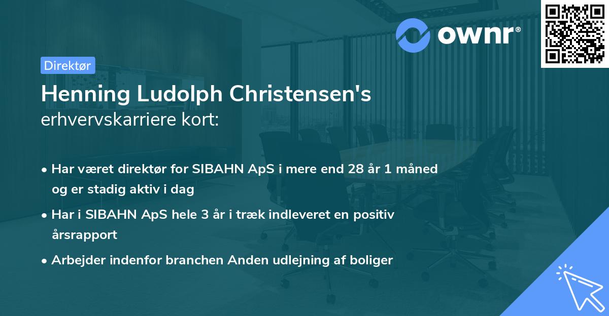 Henning Ludolph Christensen's erhvervskarriere kort