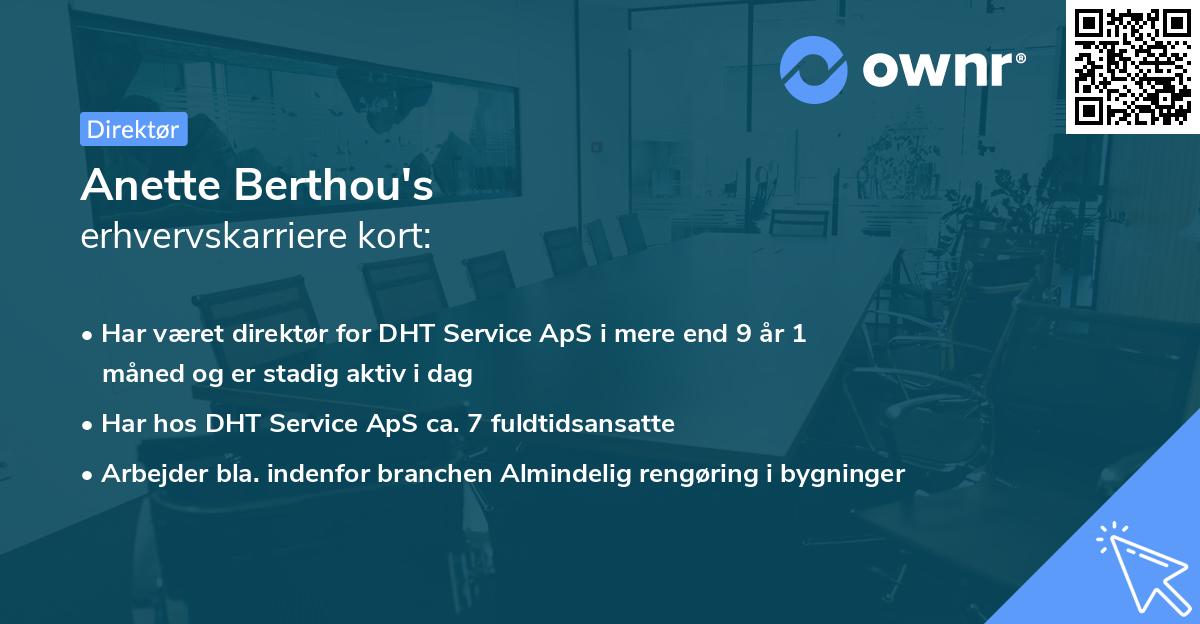 Anette Berthou's erhvervskarriere kort