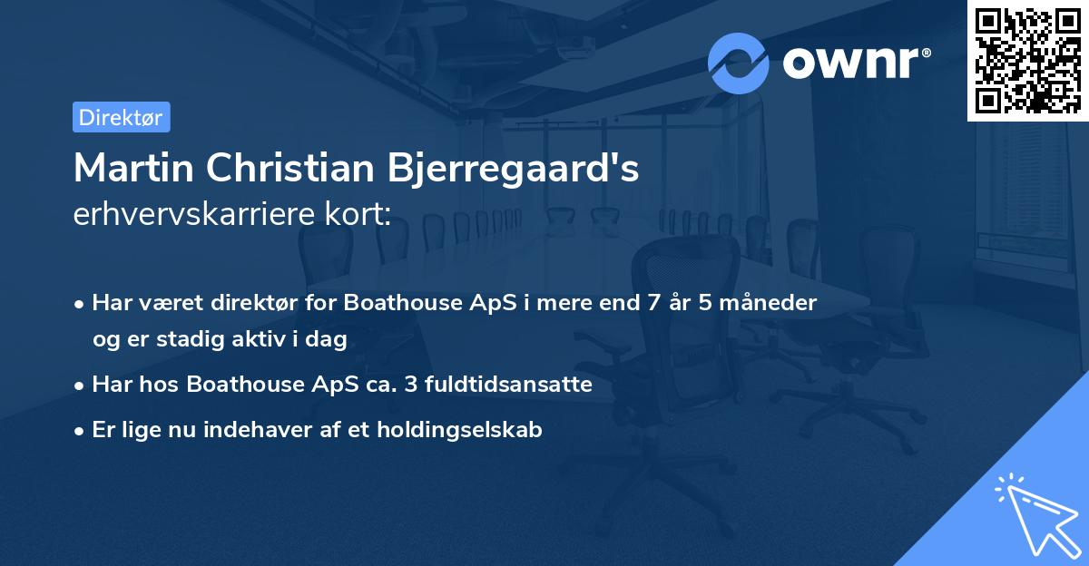 Martin Christian Bjerregaard's erhvervskarriere kort