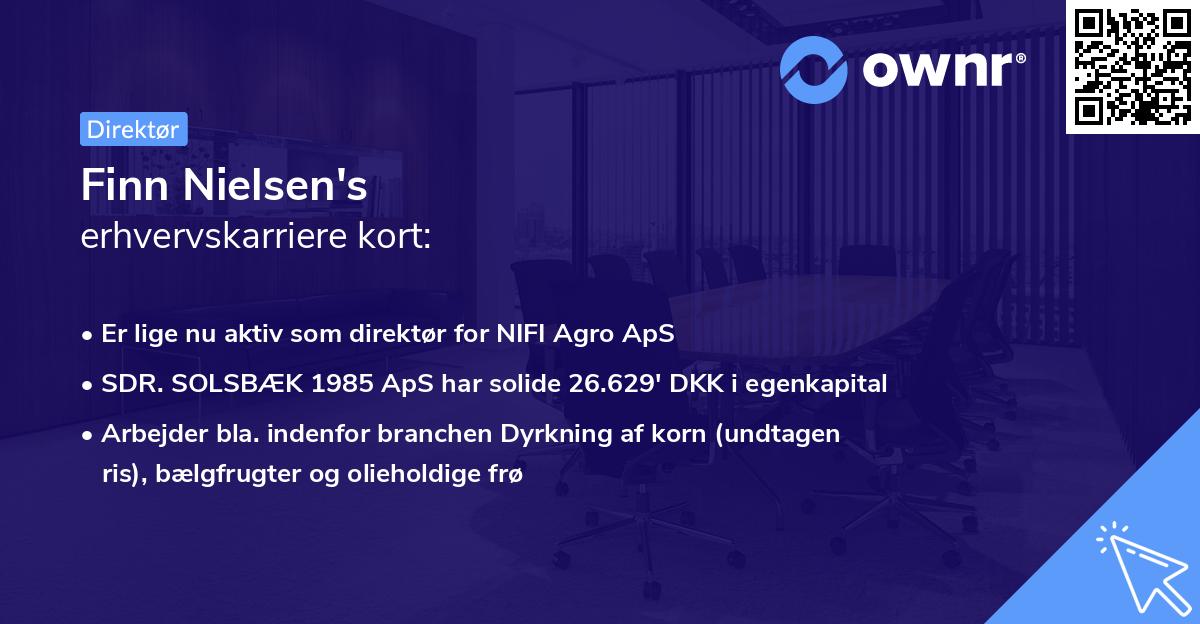 Finn Nielsen's erhvervskarriere kort