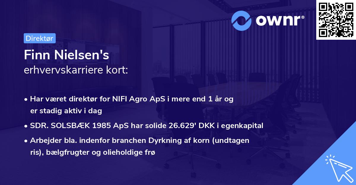 Finn Nielsen's erhvervskarriere kort