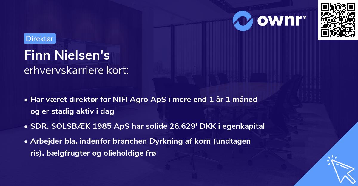 Finn Nielsen's erhvervskarriere kort