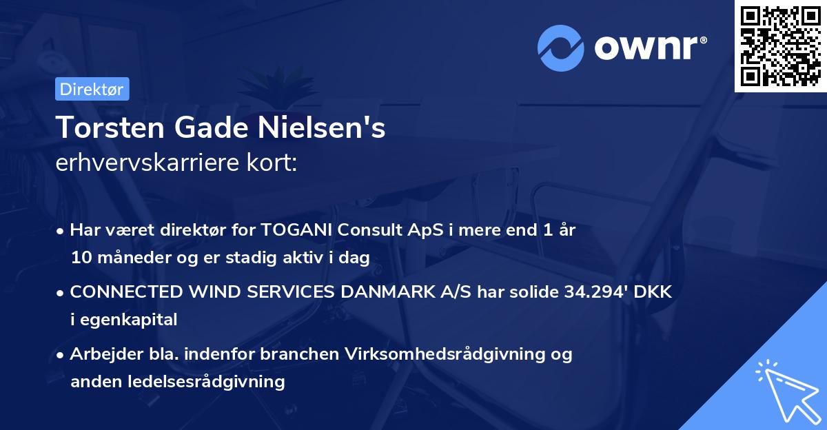 Torsten Gade Nielsen's erhvervskarriere kort