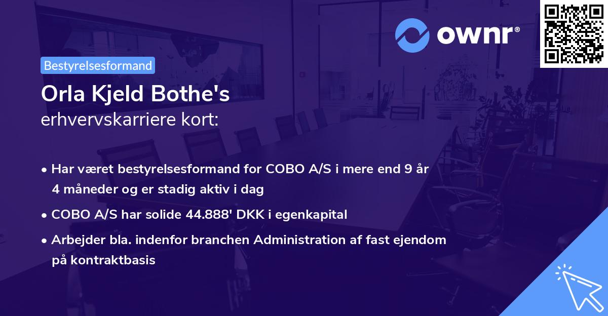 Orla Kjeld Bothe's erhvervskarriere kort