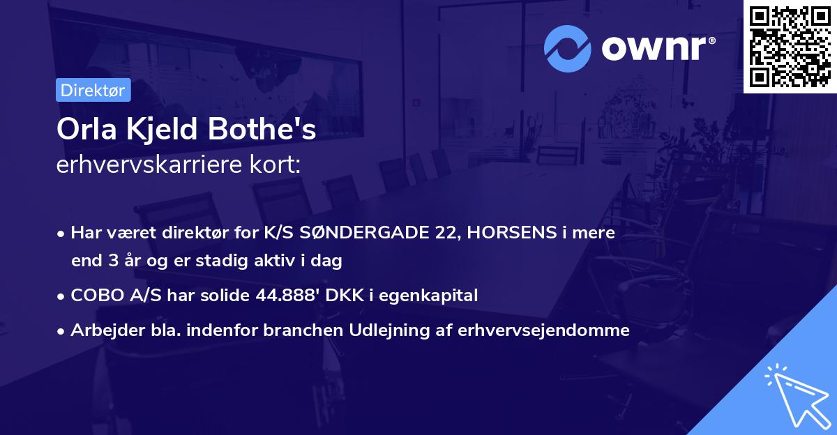 Orla Kjeld Bothe's erhvervskarriere kort