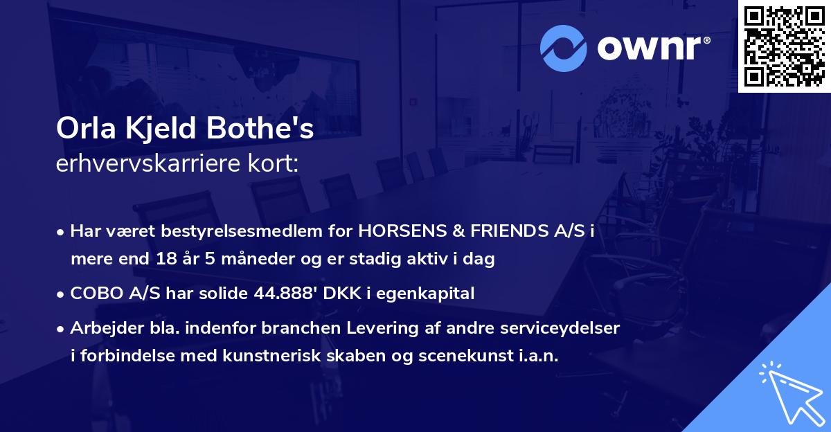 Orla Kjeld Bothe's erhvervskarriere kort