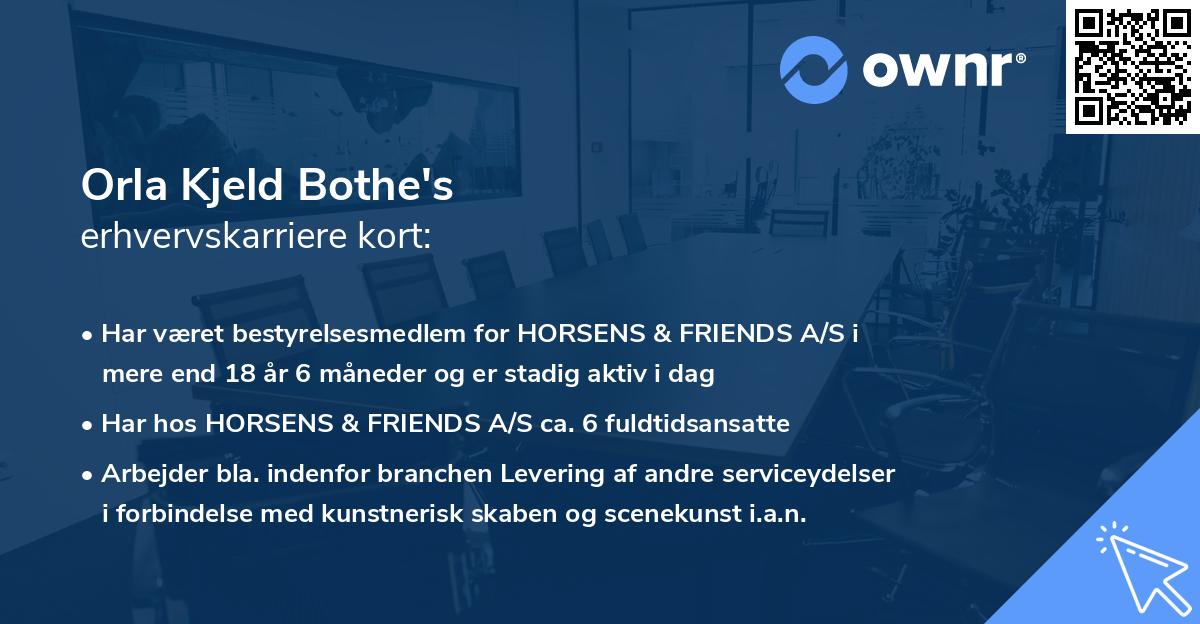 Orla Kjeld Bothe's erhvervskarriere kort