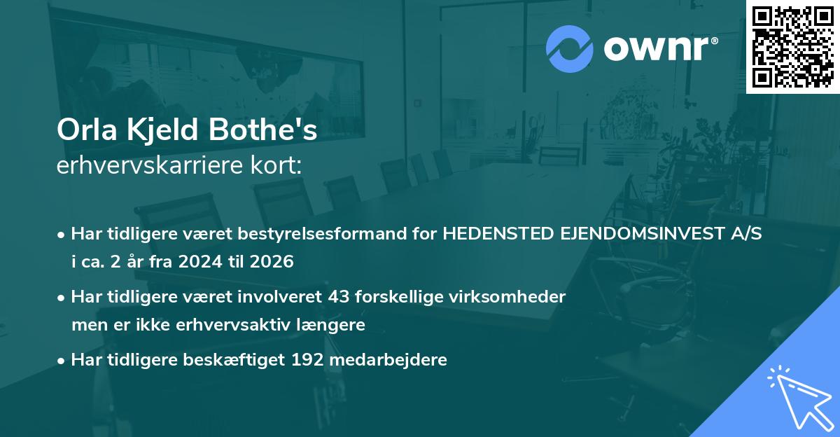Orla Kjeld Bothe's erhvervskarriere kort