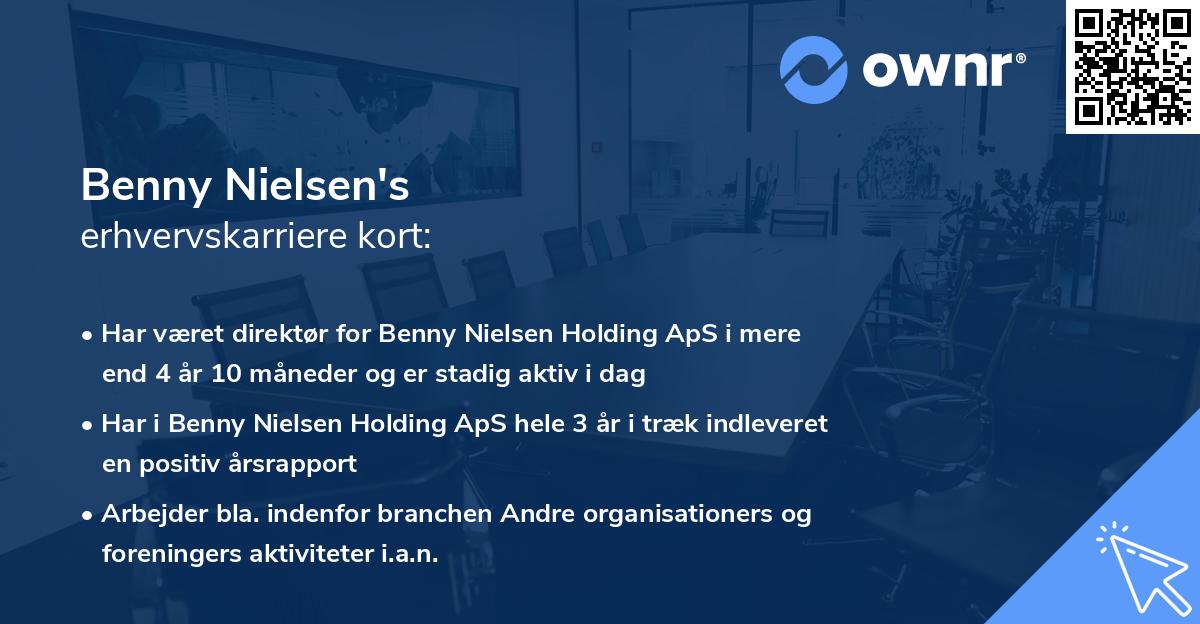Benny Nielsen's erhvervskarriere kort