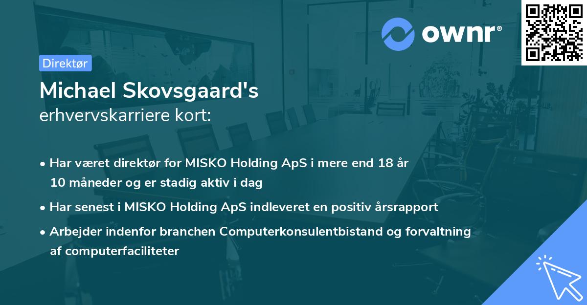 Michael Skovsgaard's erhvervskarriere kort
