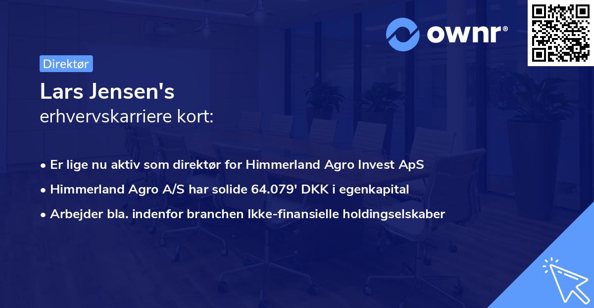 Lars Jensen's erhvervskarriere kort