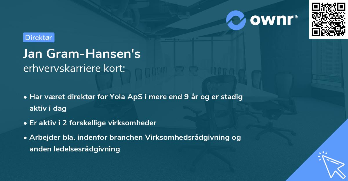Jan Gram-Hansen's erhvervskarriere kort