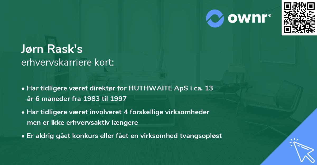 Jørn Rask's erhvervskarriere kort