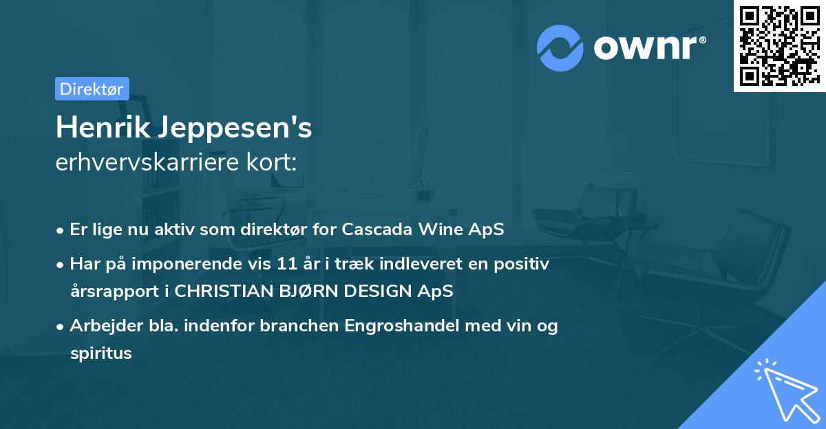 Henrik Jeppesen's erhvervskarriere kort