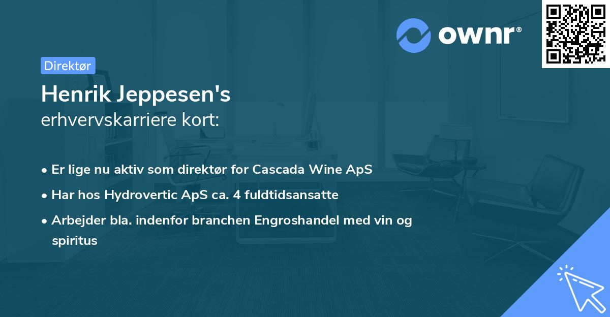Henrik Jeppesen's erhvervskarriere kort