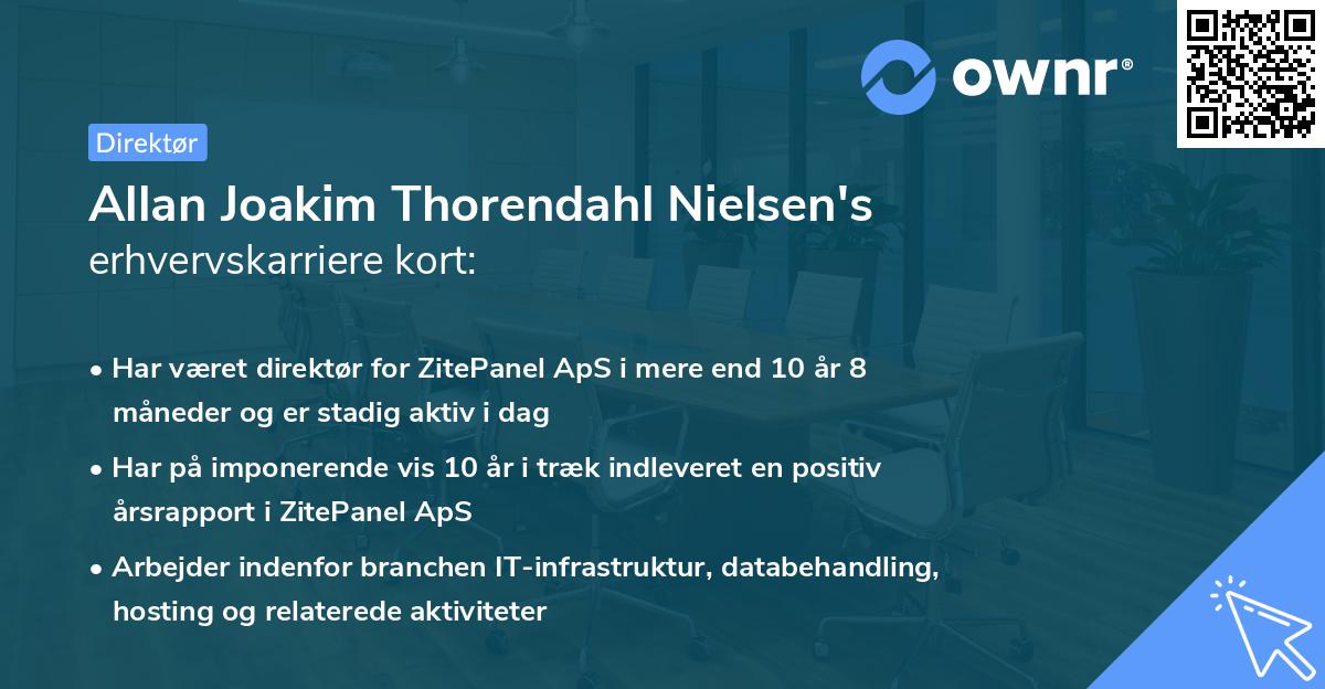 Allan Joakim Thorendahl Nielsen's erhvervskarriere kort