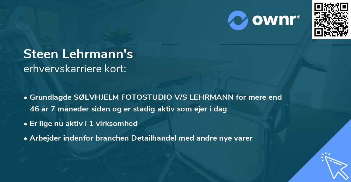 Steen Lehrmann's erhvervskarriere kort