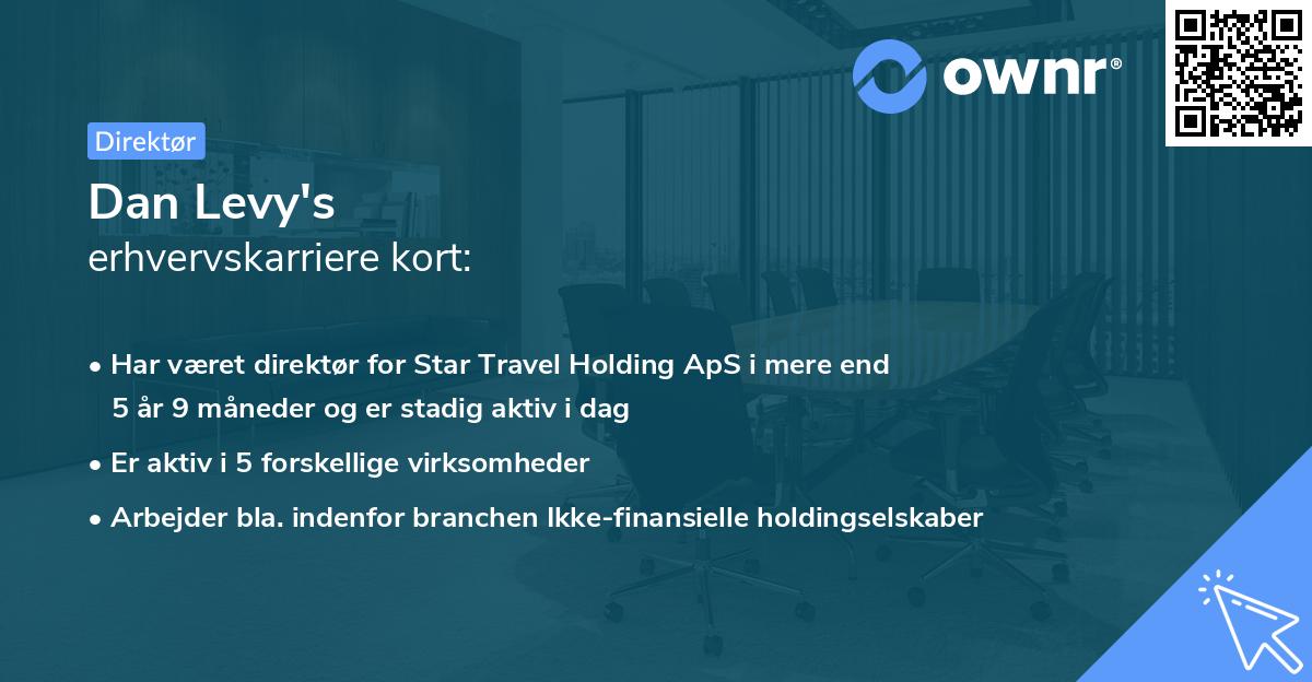 Dan Levy's erhvervskarriere kort