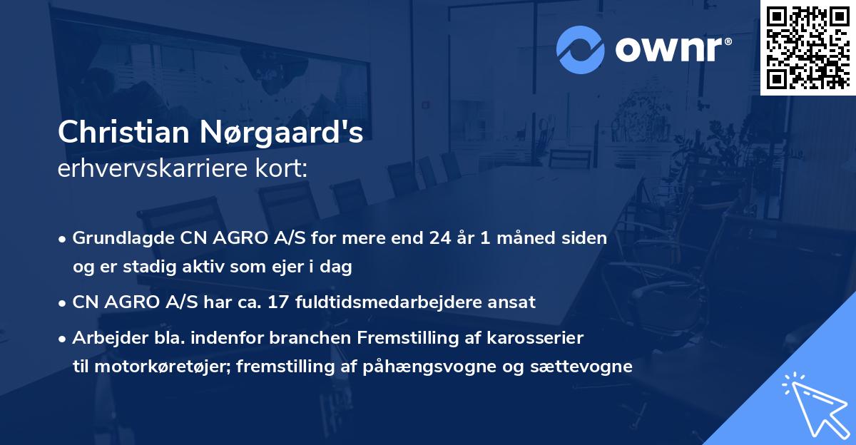 Christian Nørgaard's erhvervskarriere kort
