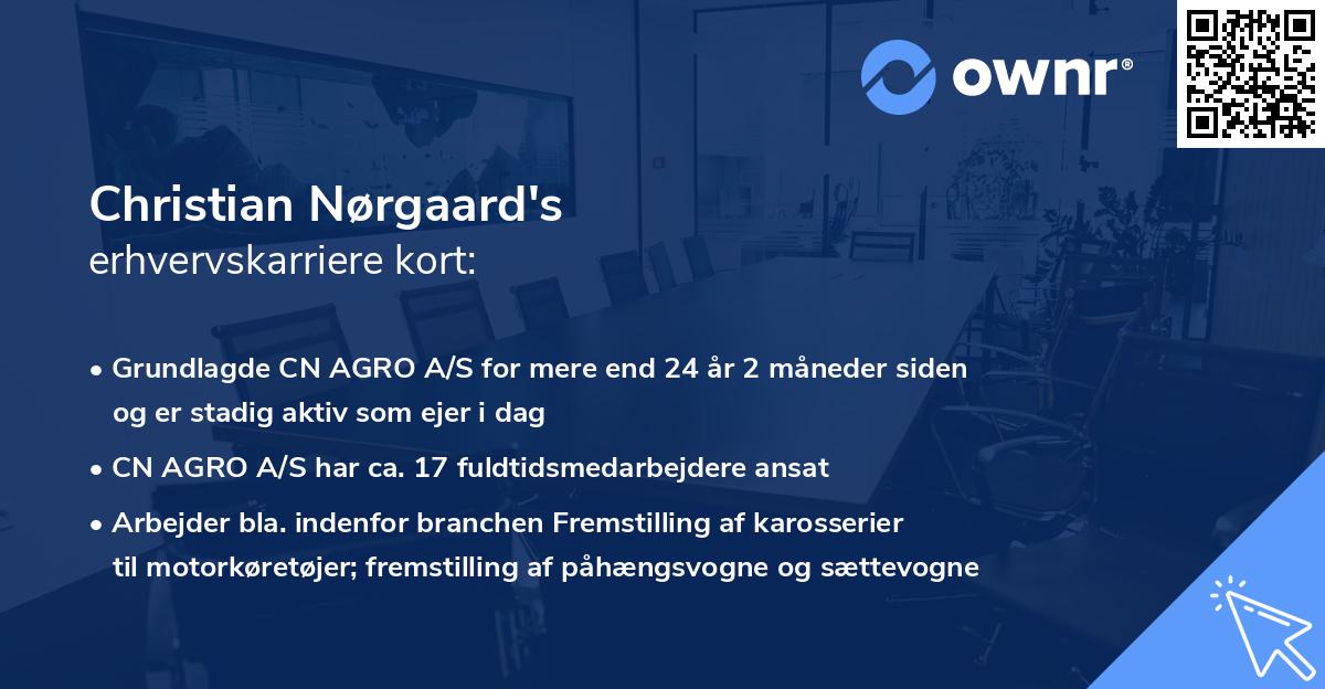 Christian Nørgaard's erhvervskarriere kort