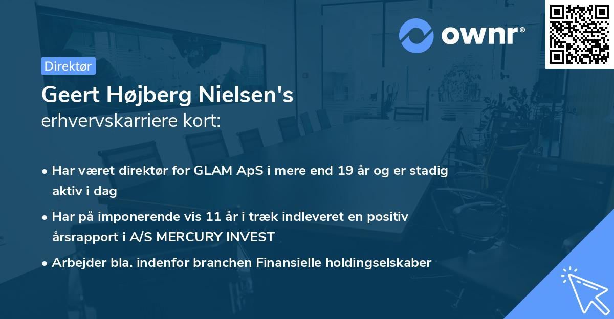 Geert Højberg Nielsen's erhvervskarriere kort