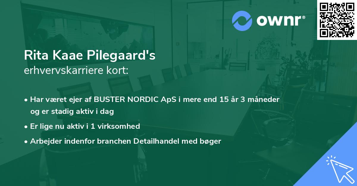 Rita Kaae Pilegaard's erhvervskarriere kort