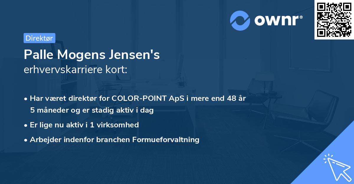 Palle Mogens Jensen's erhvervskarriere kort