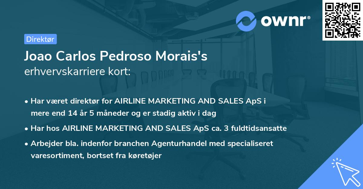 Joao Carlos Pedroso Morais's erhvervskarriere kort