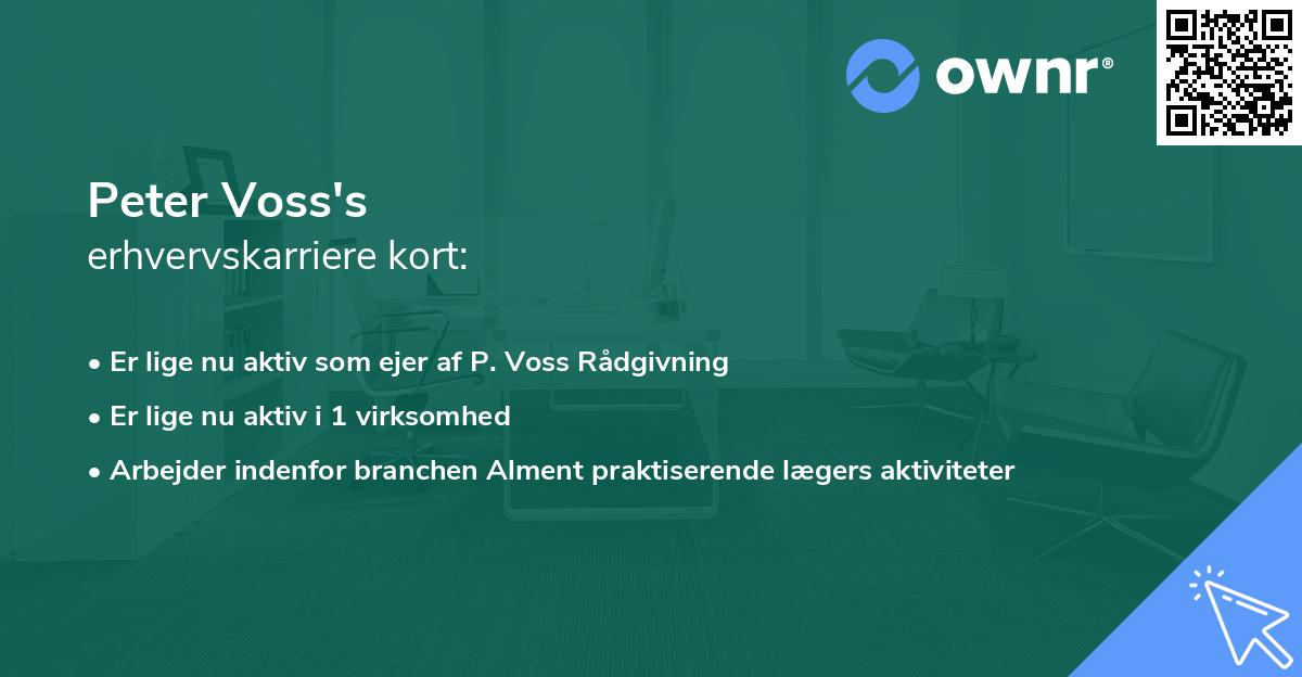 Peter Voss's erhvervskarriere kort