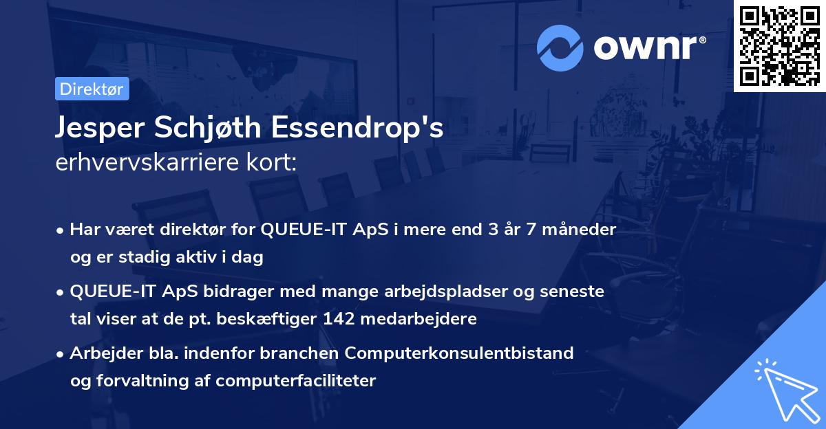 Jesper Schjøth Essendrop's erhvervskarriere kort