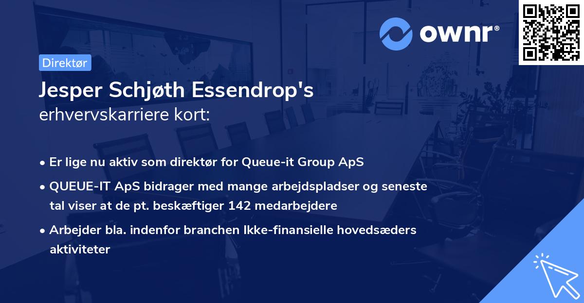 Jesper Schjøth Essendrop's erhvervskarriere kort