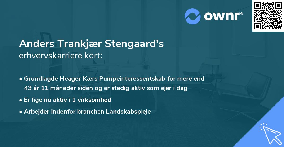 Anders Trankjær Stengaard's erhvervskarriere kort