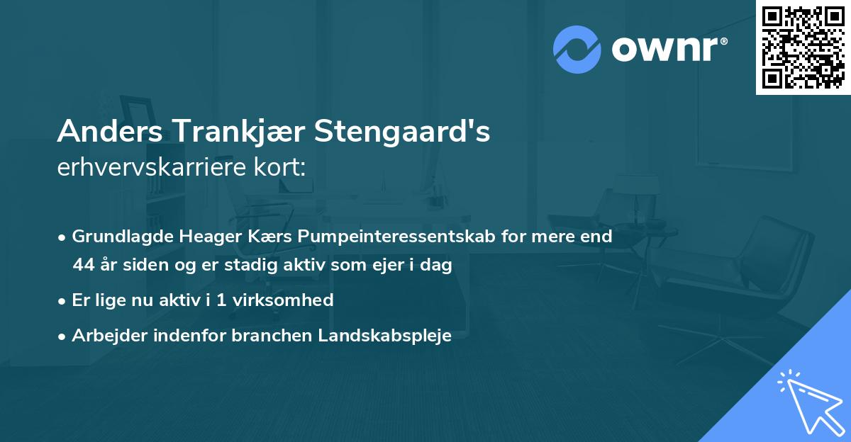 Anders Trankjær Stengaard's erhvervskarriere kort