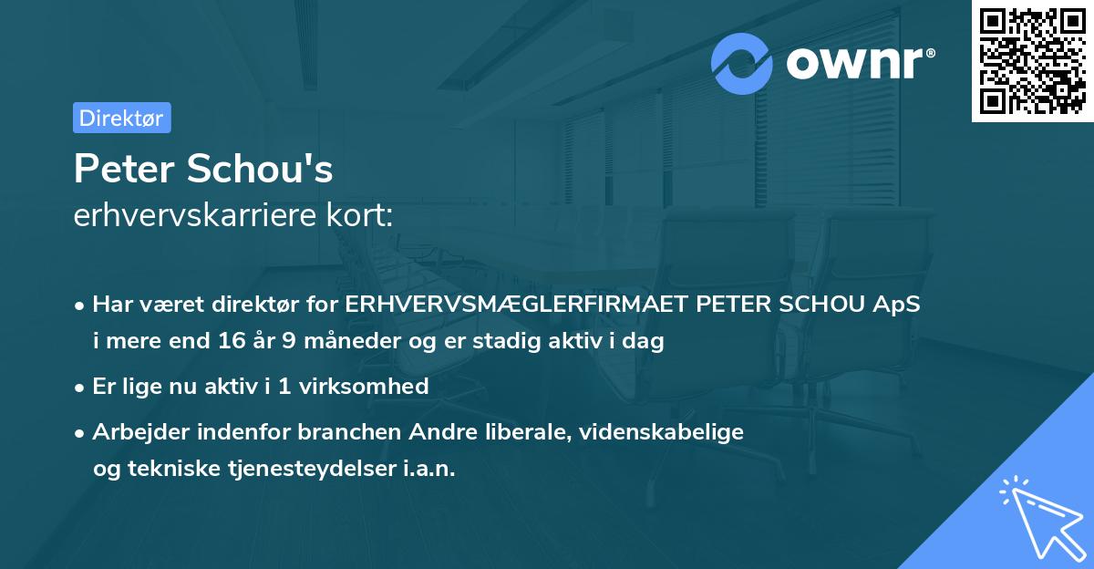 Peter Schou's erhvervskarriere kort