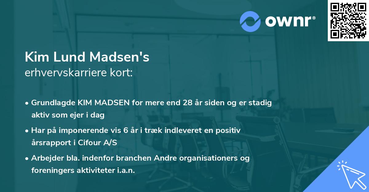 Kim Lund Madsen's erhvervskarriere kort