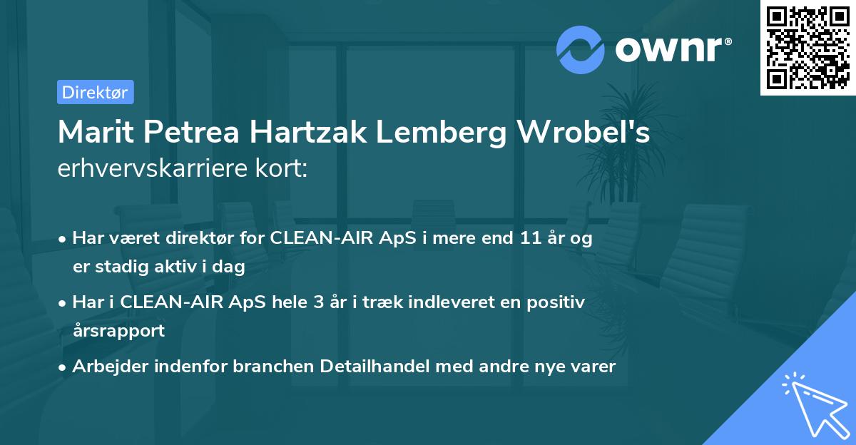 Marit Petrea Hartzak Lemberg Wrobel's erhvervskarriere kort