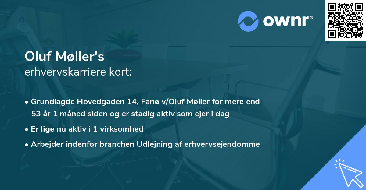 Oluf Møller's erhvervskarriere kort