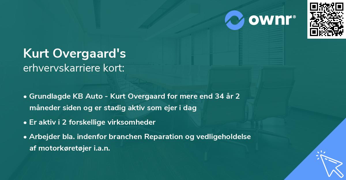 Kurt Overgaard's erhvervskarriere kort