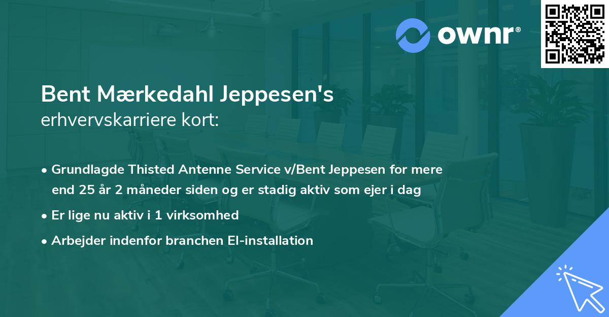 Bent Mærkedahl Jeppesen's erhvervskarriere kort