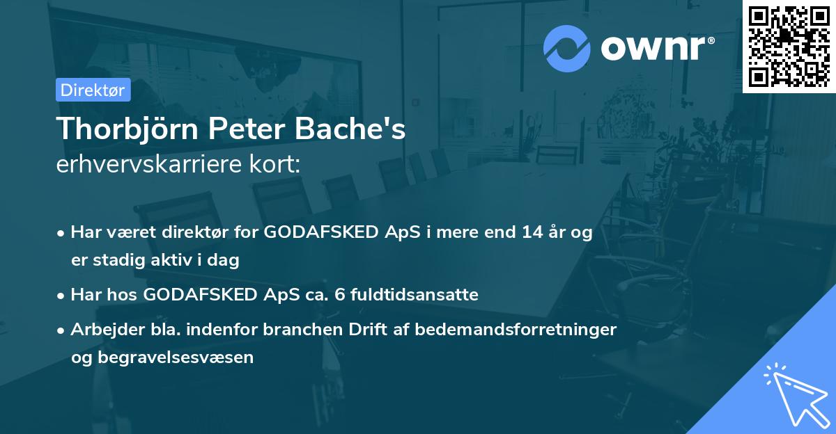 Thorbjörn Peter Bache's erhvervskarriere kort