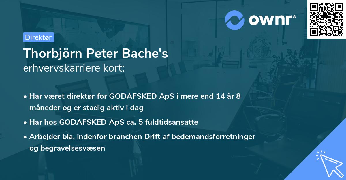 Thorbjörn Peter Bache's erhvervskarriere kort