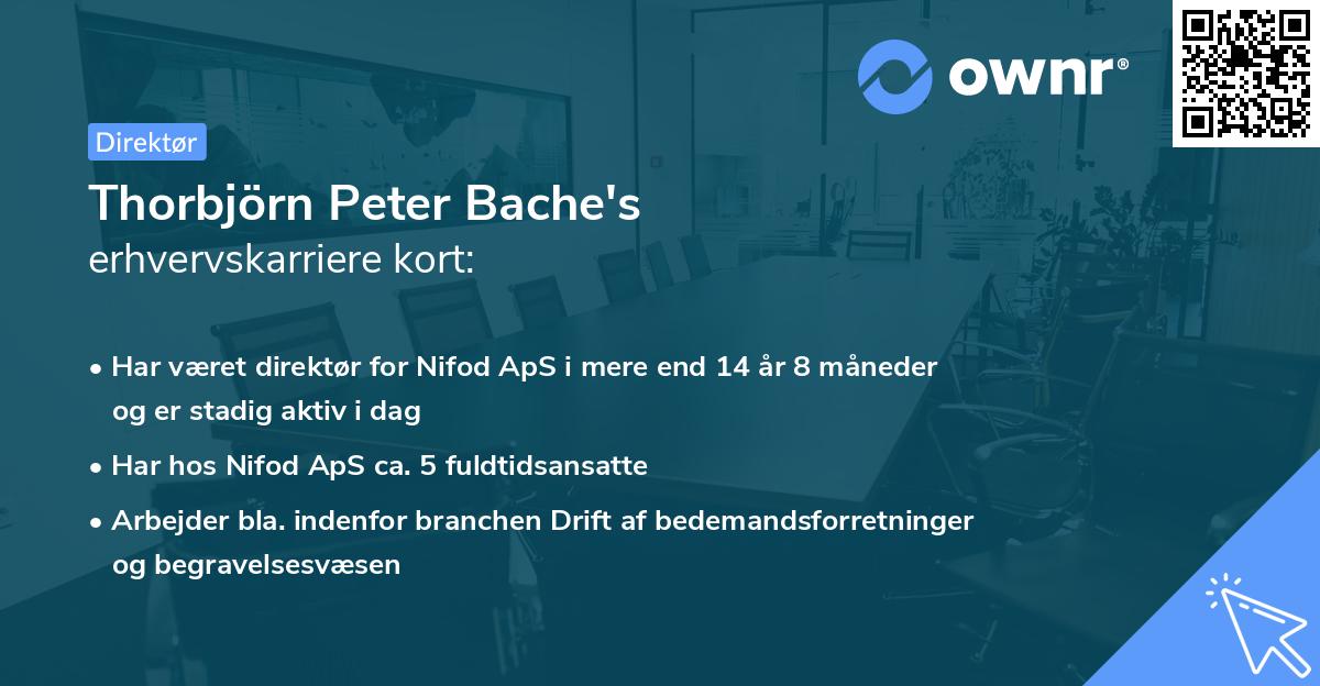 Thorbjörn Peter Bache's erhvervskarriere kort