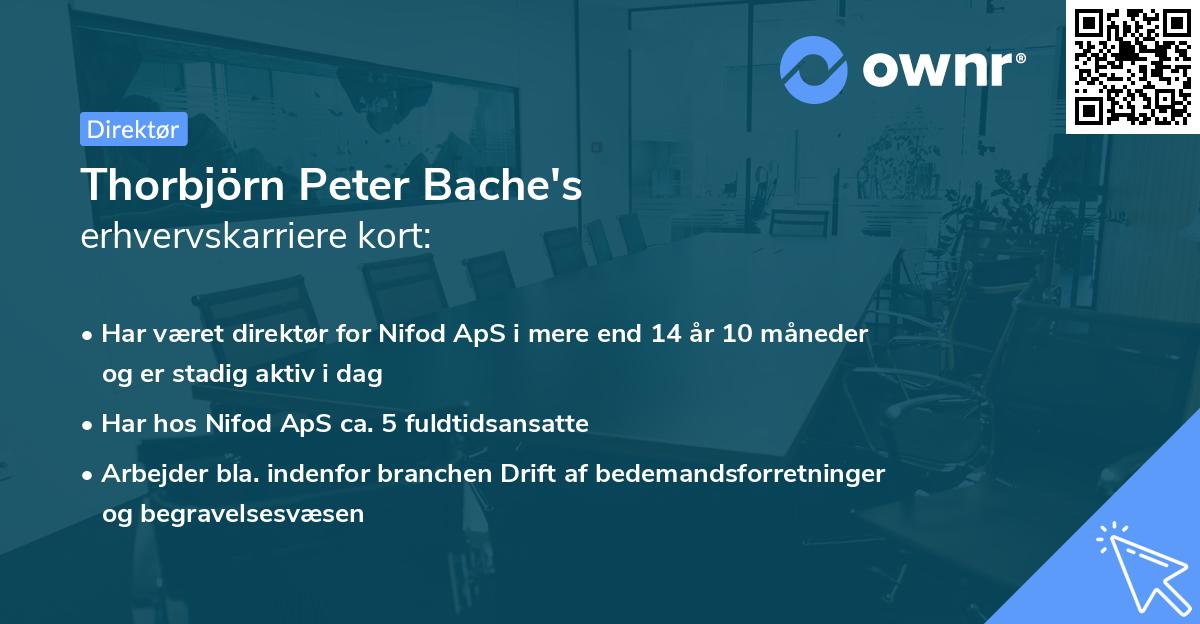 Thorbjörn Peter Bache's erhvervskarriere kort