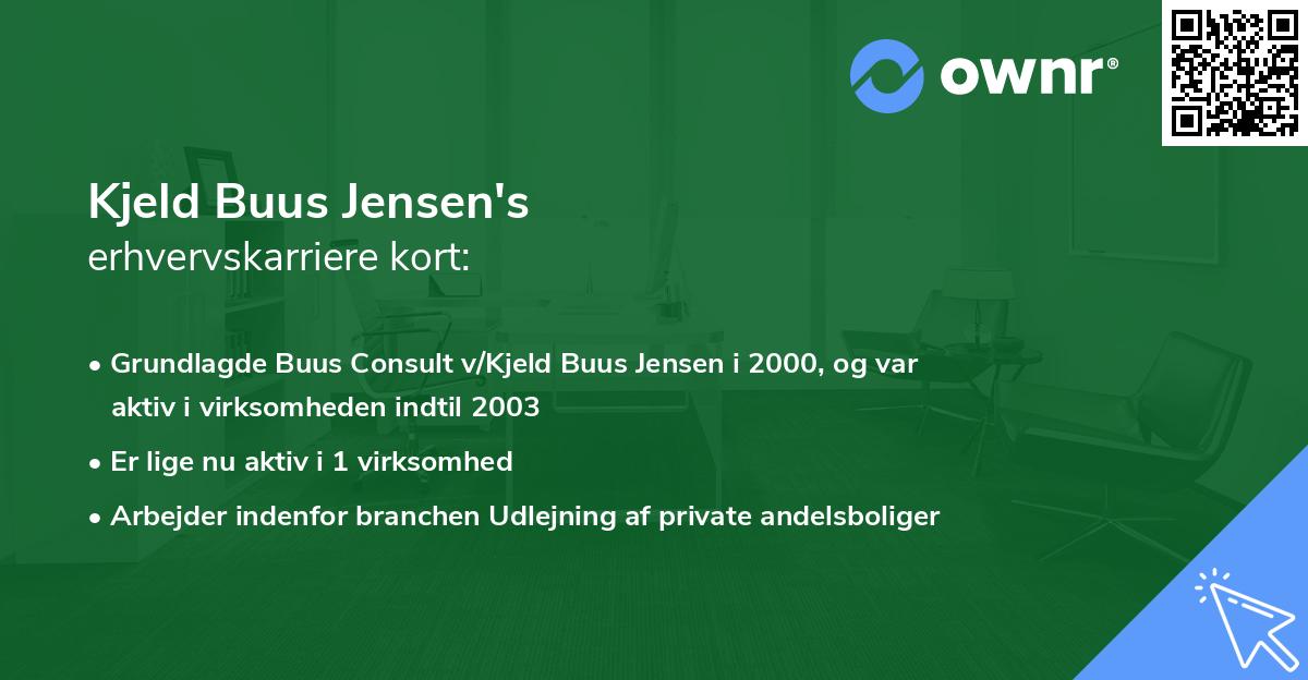 Kjeld Buus Jensen's erhvervskarriere kort