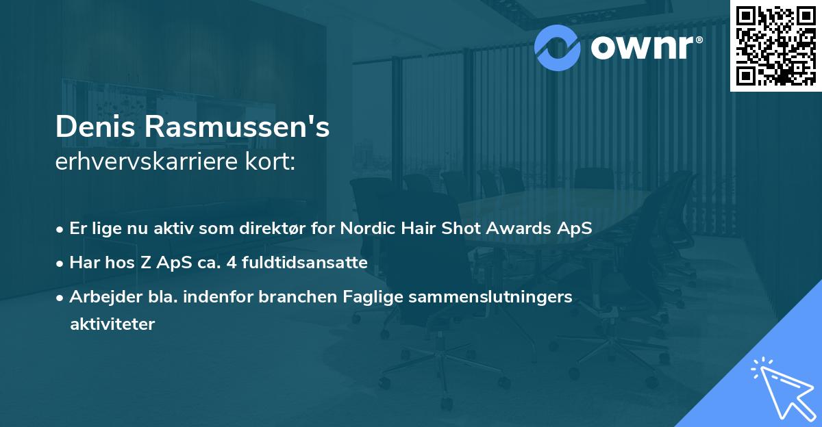 Denis Rasmussen's erhvervskarriere kort